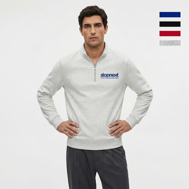 8oz 100% Cotton 1/4-Zip Sweatshirt