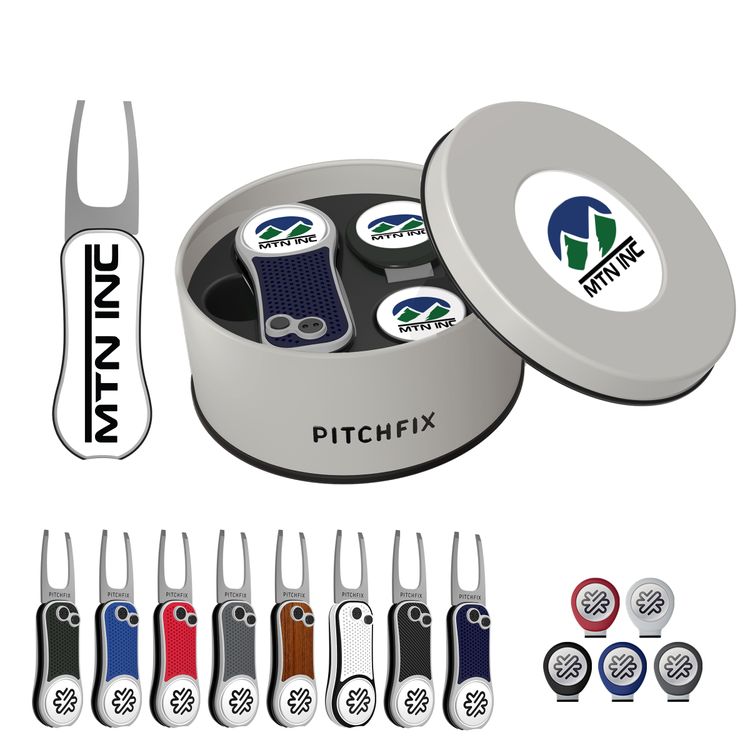 Pitchfix XL Golf Divot Tool Deluxe Gift Set w/ Hat Clip