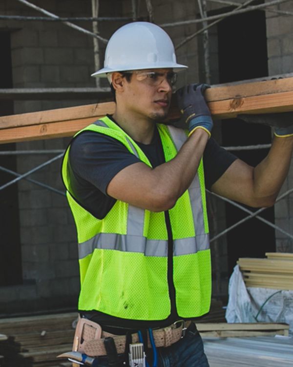 Unisex Zippered Mesh Economy Class 2 Vest - 1547-1548