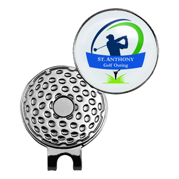 Golf Hat Clip w/ Custom Ball Marker (1")