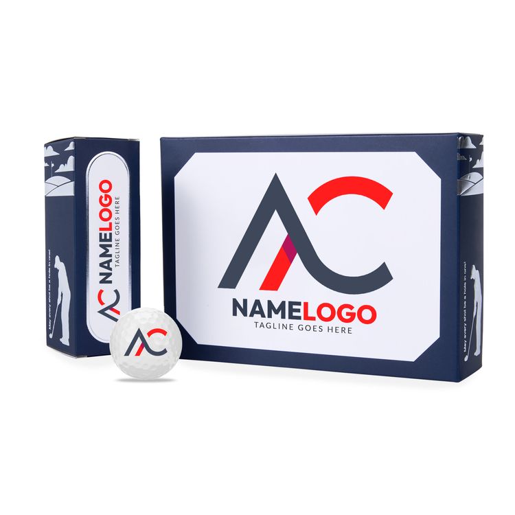 Golf Ball In Custom Dozen Box