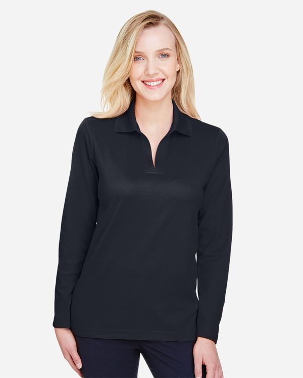 Women's CrownLux Performance Plaited Long Sleeve Polo - DG20LW