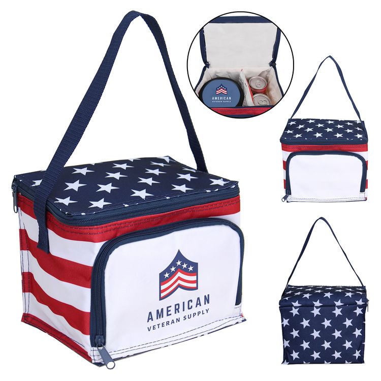 STARS & STRIPES 6-CAN COOLER/LUNCH BAG