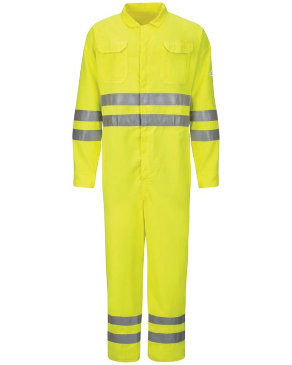 Men's Hi-Vis Deluxe Coverall with Reflective Trim - CoolTouch 2 - 7 oz. - CMD8