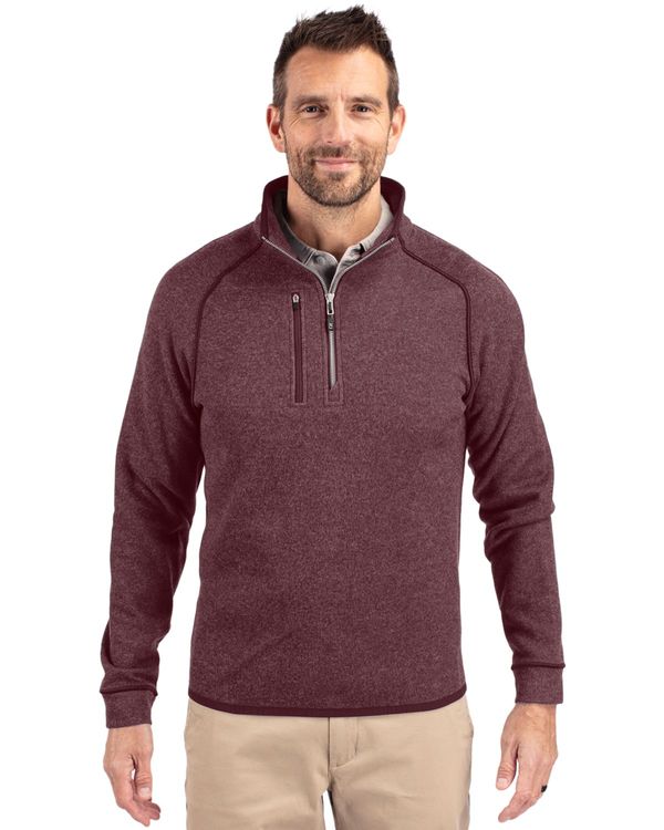 Cutter & Buck Mainsail Sweater-Knit Mens Half Zip Jacket