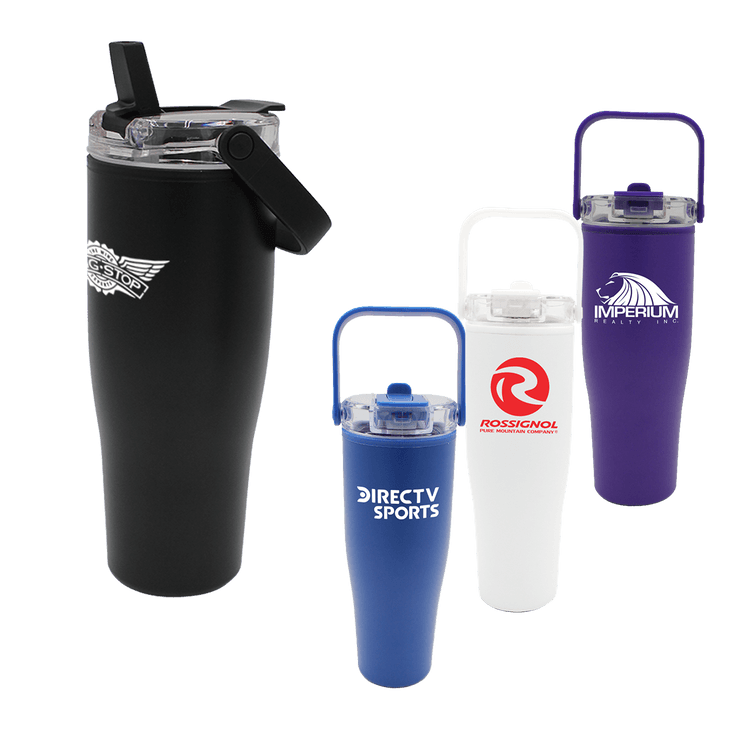 30 Oz. Recycled Tumbler with Handle Lid