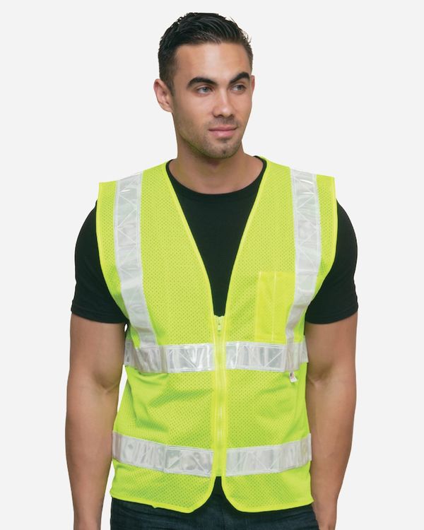 Unisex USA-Made Mesh Safety Vest - 3785