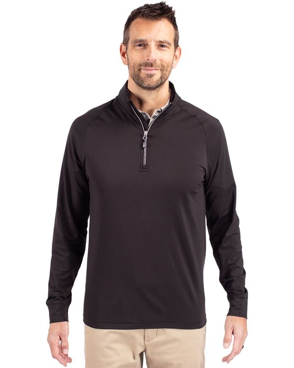 Cutter & Buck Adapt Recycled Soft Knit Stretch  Mens Big & Tall Quarter Zip Pullover Big & Tall