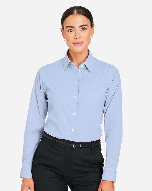 Women's CrownLux Performance Microstripe Dress Shirt - DG537W