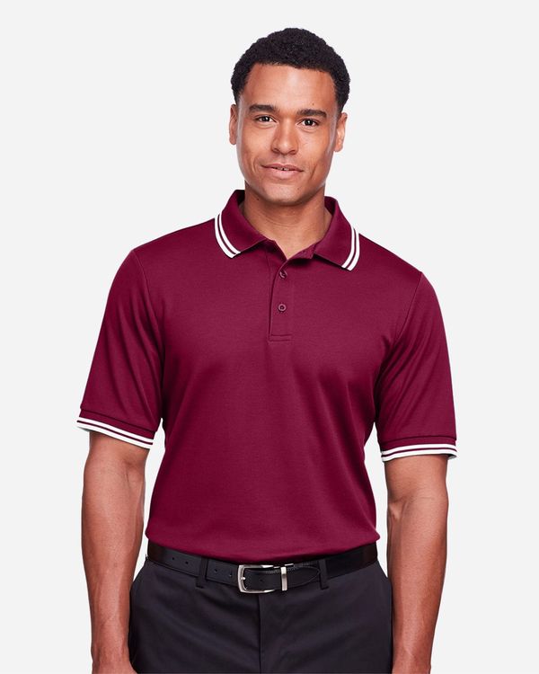 Men's CrownLux Performance Plaited Tipped Polo - DG20C