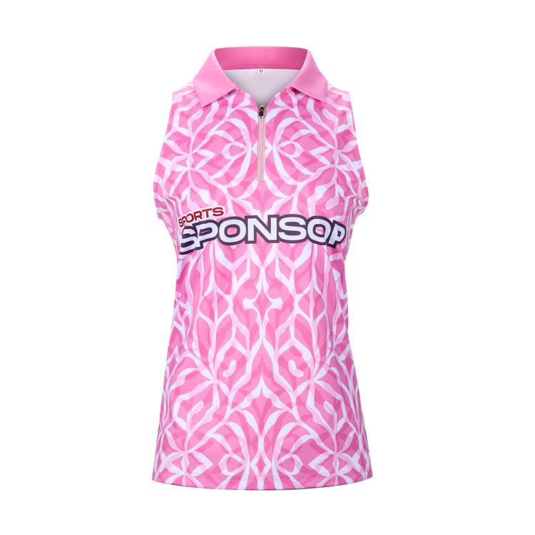 Custom Women's Athletic Sleeveless Polo Shirt (Full Color)