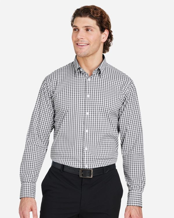 Men's CrownLux Performance Gingham Dress Shirt - DG536
