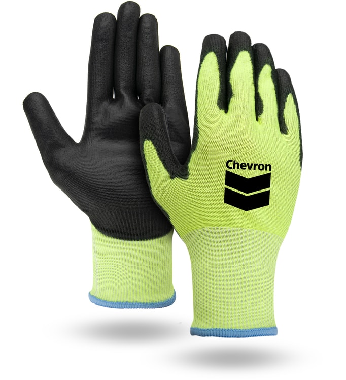 Hi-Viz Cut Resistant A4 Palm Dipped Gloves