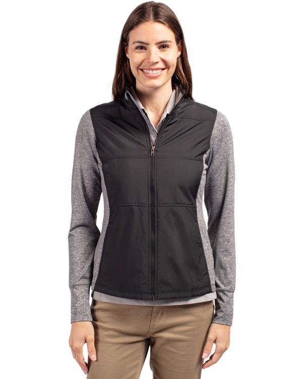 Cutter & Buck Stealth Recycled Hybrid Quilted Womens Windbreaker Jacket