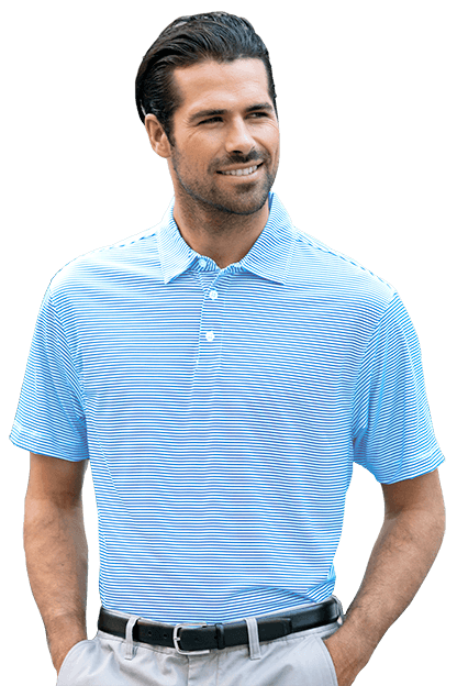 Vansport Pro Tonal Micro-Stripe Polo
