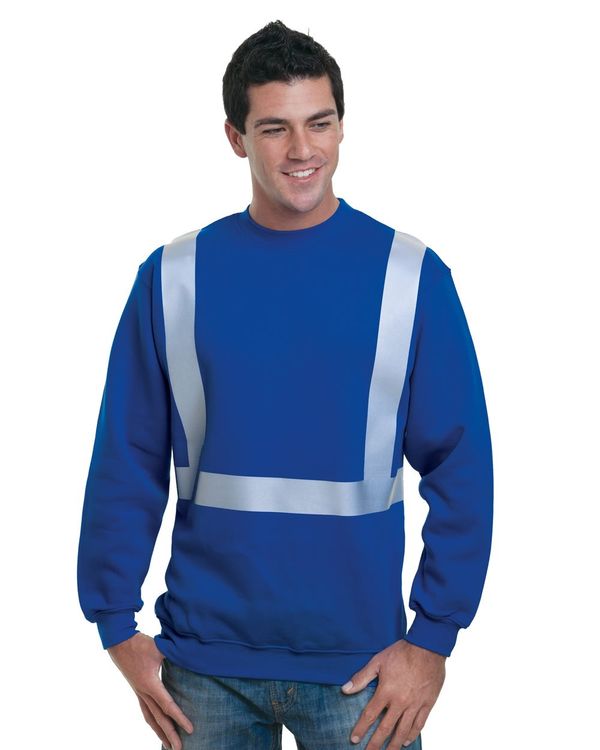 Men's USA-Made Hi-Visibility Crewneck Sweatshirt - 3792