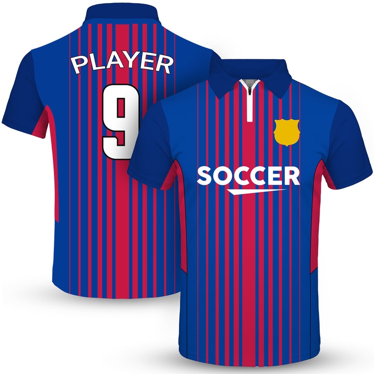 Custom Performance Personalized 1/4 Zip Polo Shirt (Full Color Dye Sublimated)