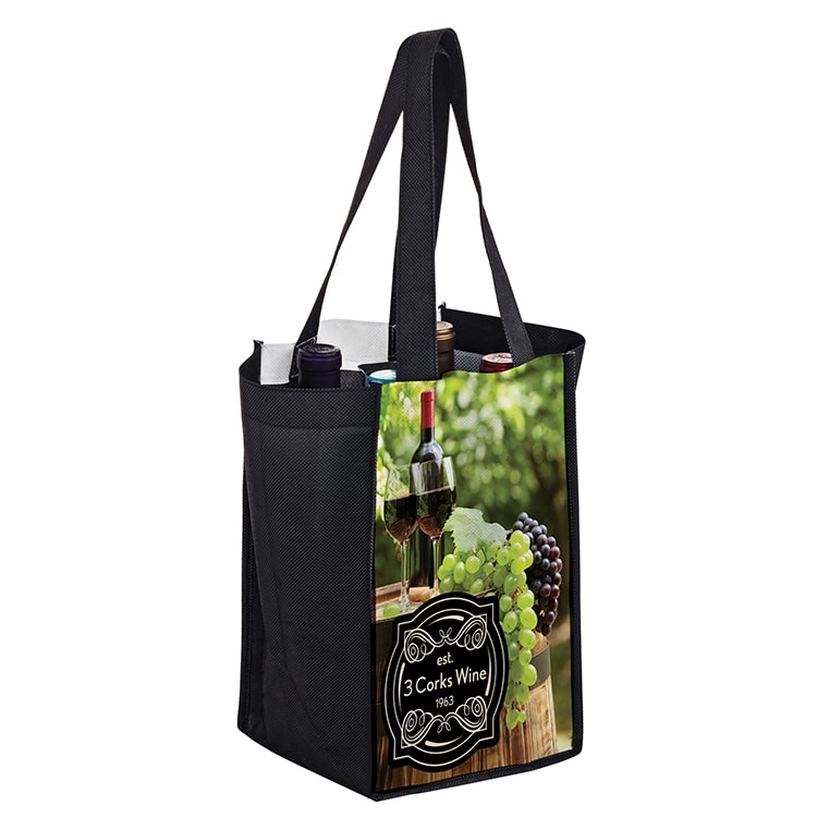 Dye Sublimated P.E.T. - 4 Bottle Wine Bag