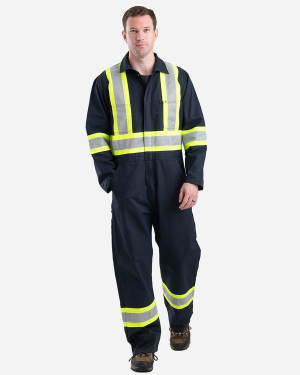 Men's Safety Striped Unlined Coverall - HVC250