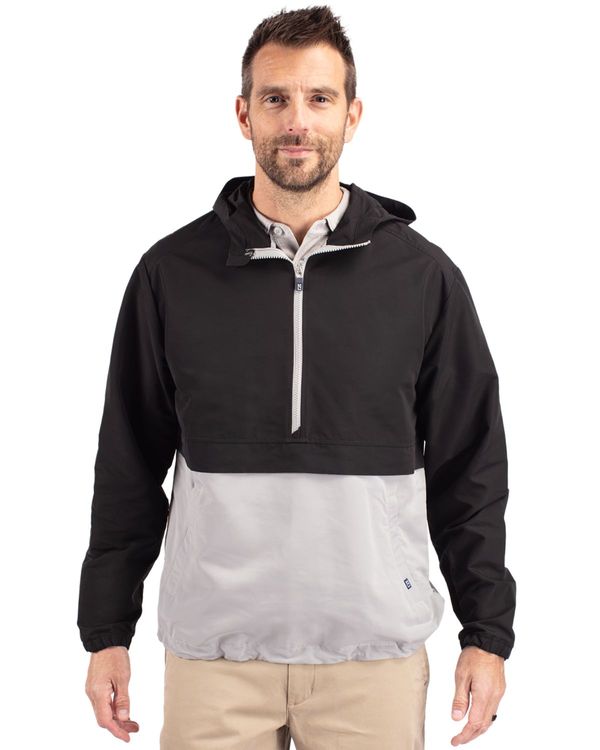Cutter & Buck Charter Recycled Packable Mens Half Zip Anorak Jacket