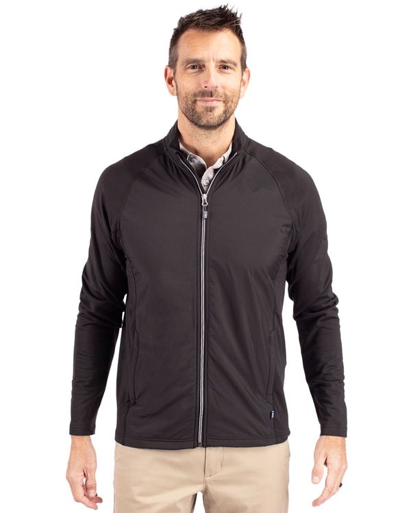 Cutter & Buck Adapt Recycled Soft Knit Stretch Mens Big & Tall Hybrid Full Zip Jacket Big & Tall