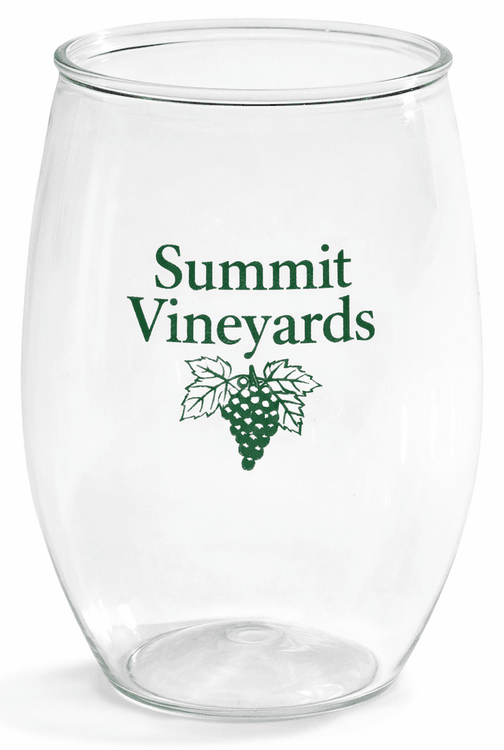 16 oz. Stemless Plastic Wine Glass