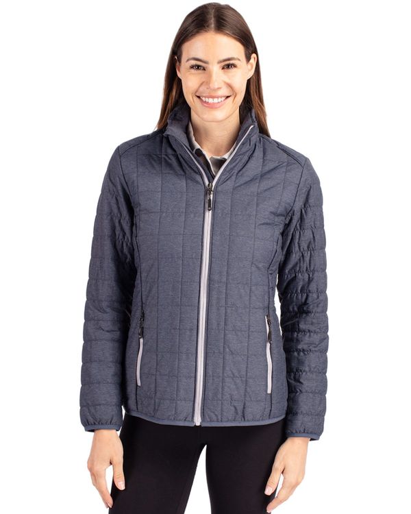 Cutter & Buck Rainier Recycled Insulated Puffer Womens Full Zip Jacket