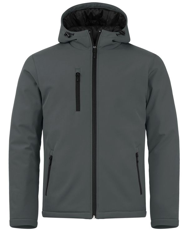 Clique Equinox Insulated Softshell Mens Full Zip Hooded Jacket