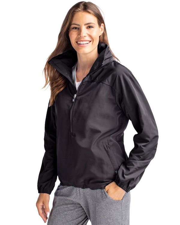 Cutter & Buck Charter Recycled Packable Womens Half Zip Anorak Jacket?