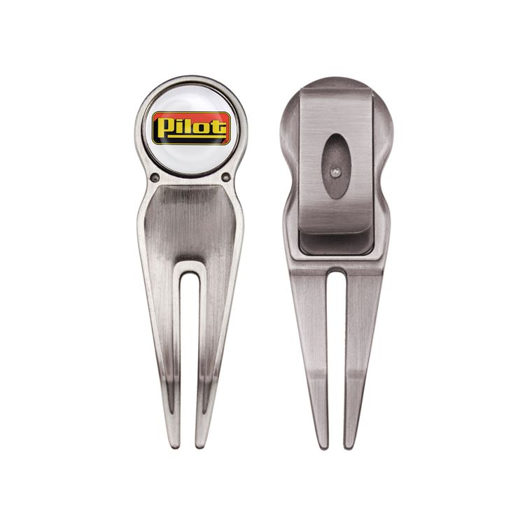 Golf Divot Tool w/ Belt Clip & Ball Marker