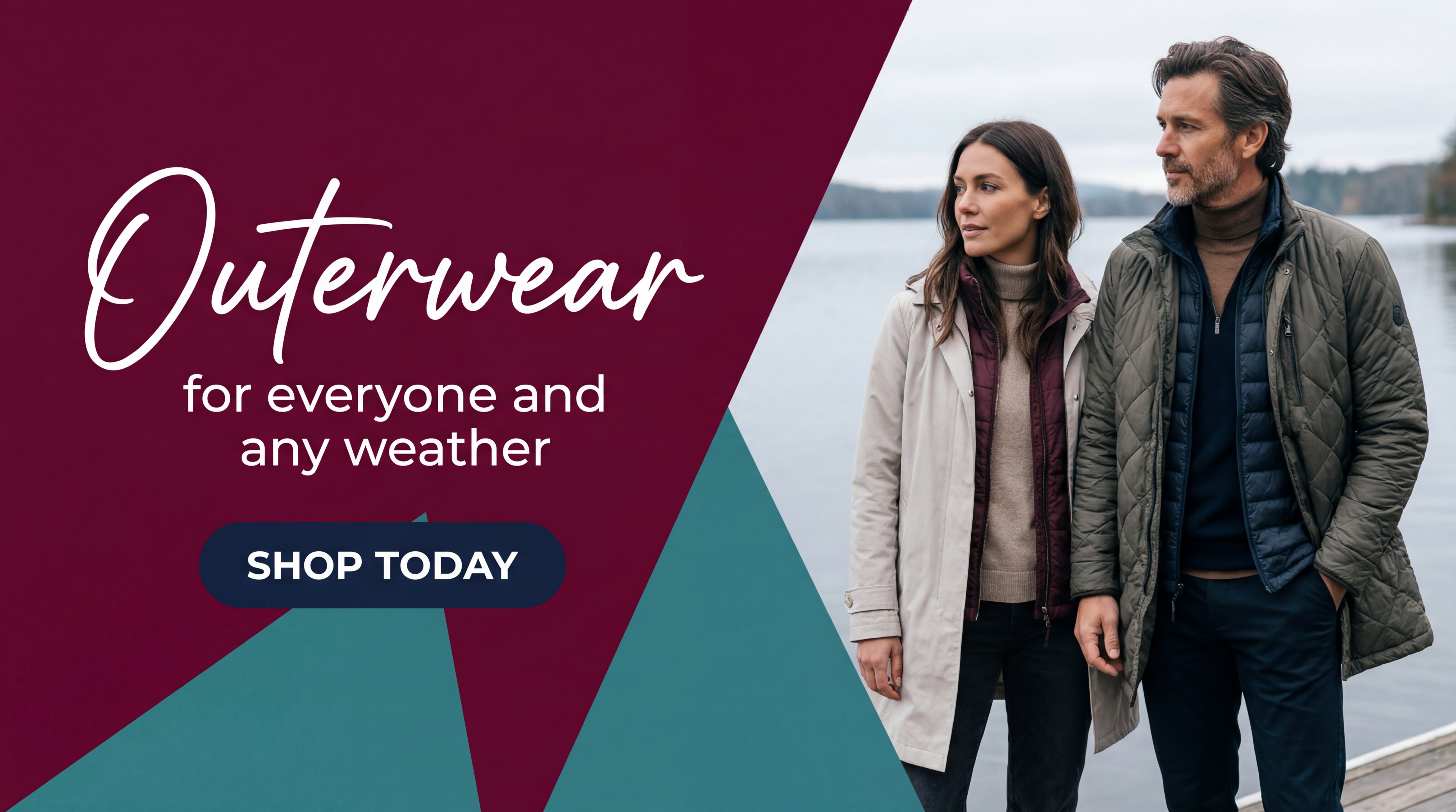 Premium ecommerce homepage — branded merchandise and apparel